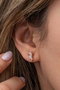Heliophilia Silver Pendientes de Plata de Ley 925 con Oro Rosa y Circón